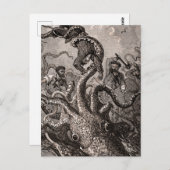 Vintages Kraken Riesenseemonster Postkarte (Vorne/Hinten)