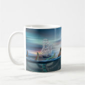 Vintages Kraken-Sea-Monster Kaffeetasse (Links)
