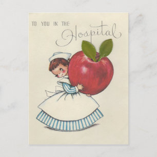 Vintages Krankenhaus Bleibe Postkarte