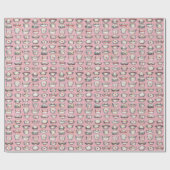 Vintages Krankenpflegesymbol rosa Muster Geschenkpapier (Flach)