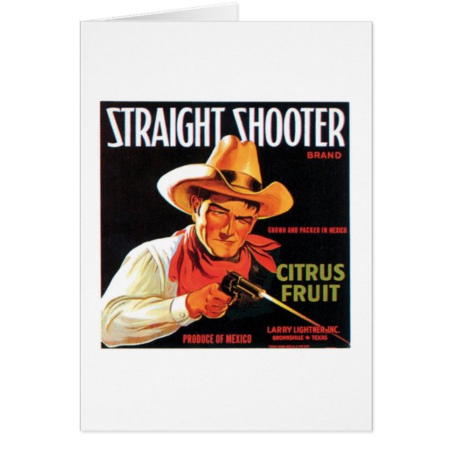 Vintages Kratetikett mit gerader Shooter Citrus Fr (Vorne)