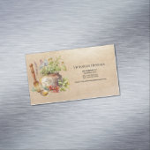 Vintages Kräuterlogo Magnetische Visitenkarte (Beispiel)