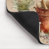 Vintages Kräuterlogo Mousepad (Ecke)