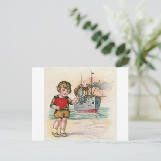 Vintages Kreuzfahrtschiff Valentine Feiertagspostkarte (Stehend Vorderseite)