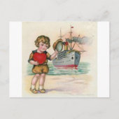 Vintages Kreuzfahrtschiff Valentine Feiertagspostkarte (Vorderseite)
