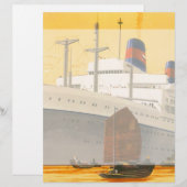 Vintages Kreuzfahrtschiff zum Orient mit Junks-Boo (Vorne/Hinten)