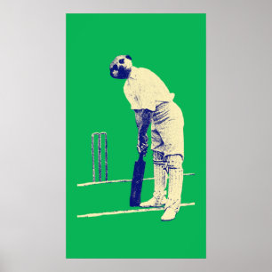 Vintages Kricketing-meerkat-Poster anpassbar Poster