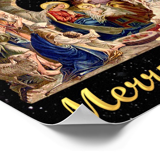 Vintages Krippenposter Poster (Ecke)