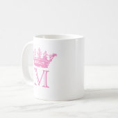 Vintages Kronen-Monogramm Kaffeetasse (Vorderseite Links)