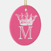 Vintages Kronen-Monogramm Keramikornament (Rechts)