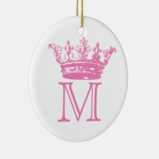 Vintages Kronen-Monogramm Keramikornament (Rechts)