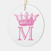 Vintages Kronen-Monogramm Keramikornament (Links)