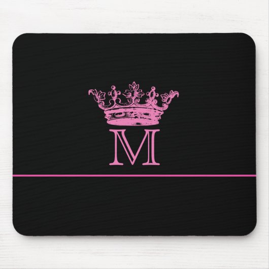 Vintages Kronen-Monogramm Mousepad (Vorne)