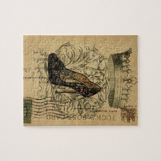 Vintages Kronenmode-Königinstilett Puzzle (Horizontal)