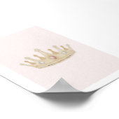 Vintages Kronenposter in Aquarellfarbe Poster (Ecke)