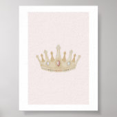 Vintages Kronenposter in Aquarellfarbe Poster (Vorne)