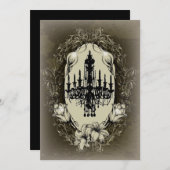 Vintages Kronleuchter Lily Vintages Brautparty Einladung (Vorne/Hinten)