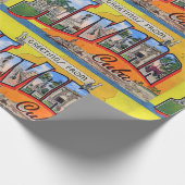 Vintages Kuba - Gruß aus Havanna Geschenkpapier (Ecke)