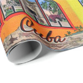 Vintages Kuba - Gruß aus Havanna Geschenkpapier (Rolleneckpunkt)
