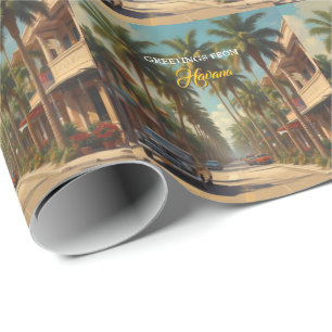 Vintages Kuba - Gruß aus Havanna Geschenkpapier
