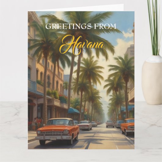 Vintages Kuba - Gruß aus Havanna Karte (Vorderseite)