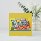 Vintages Kuba - Gruß aus Havanna Karte (Stehend Vorderseite)