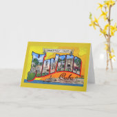 Vintages Kuba - Gruß aus Havanna Karte (Gelbe Blume)