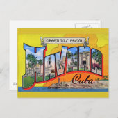 Vintages Kuba - Gruß aus Havanna Postkarte (Vorne/Hinten)