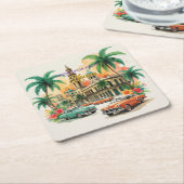 Vintages Kuba - Gruß aus Havanna Rechteckiger Pappuntersetzer (angewinkelt)