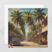 Vintages Kuba - Gruß von der Havanna Card (Vorne/Hinten)