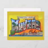 Vintages Kuba - Gruß von der Havanna Card (Vorne/Hinten)