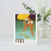 Vintages Kuba Ideal Vacacation Land Postkarte (Stehend Vorderseite)