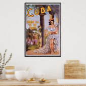Vintages Kuba - Poster (Küche)