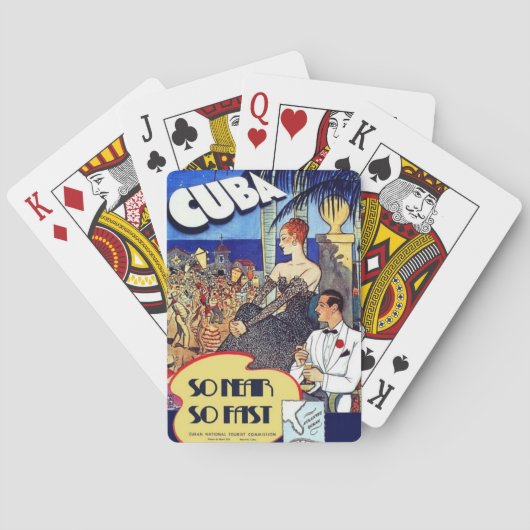 Vintages Kuba so schnell unterwegs Spielkarten (Rückseite)
