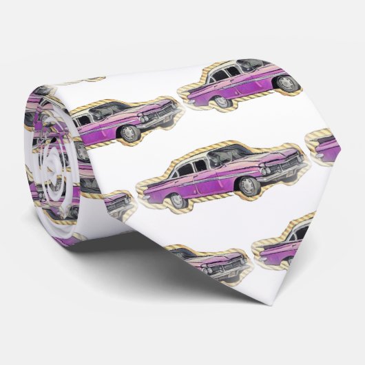 Vintages kubanisches Auto Krawatte (Gerollt)