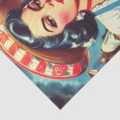 Vintages kubanisches Button Seidenpapier (Ausschnitt)