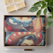 Vintages kubanisches Button Seidenpapier (Geschenk)