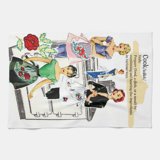 Vintages Küchen-Ofentuch Geschirrtuch (Horizontal)