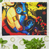 VINTAGES Küchen-Tuch SCI FI (PLANETEN-GESCHICHTEN) Küchentuch (Gefaltet)