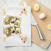 Vintages Küchenhandtuch Küchentuch (Viertel Falte)