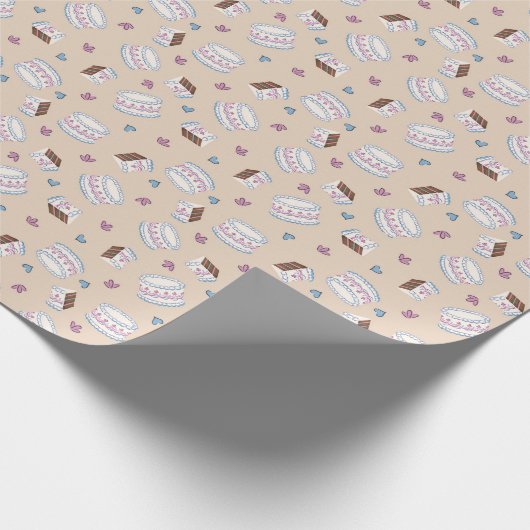 Vintages Kuchenwackelpapier Geschenkpapier (Ecke)