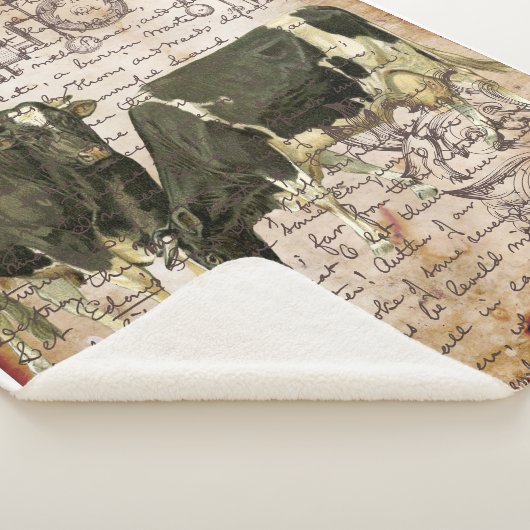 Vintages Kuhdesign Sherpadecke (3/4)