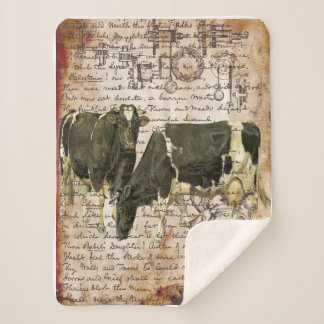 Vintages Kuhdesign Sherpadecke