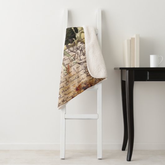 Vintages Kuhdesign Sherpadecke (Beispiel)