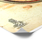 Vintages Küken auf dem Fahrrad Osterfest Poster (Ecke)