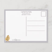 Vintages Küken und glückliche Osterwünsche Postkarte (Rückseite)