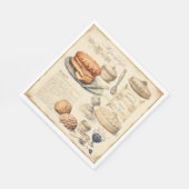 Vintages kulinarisches Erlebnis Muster Serviette (Ecke)