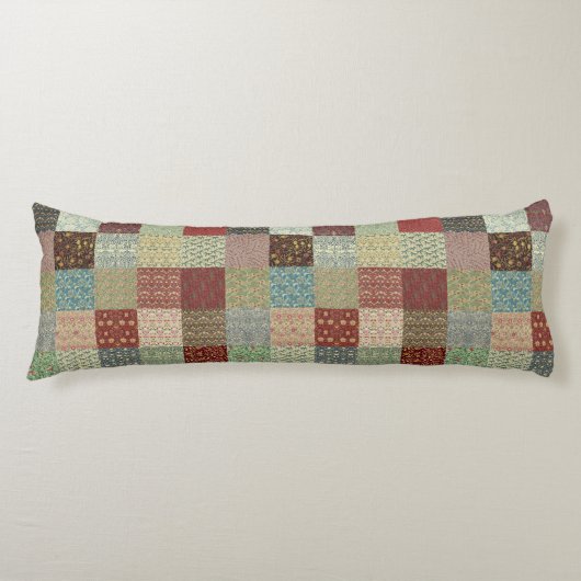 Vintages Kulturerbe Patchwork Cushions Seitenschläferkissen (Vorderseite)