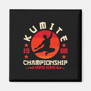 Vintages Kumitturnier Retro Funny Jungfrau Karate Magnet