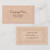 Vintages Kunst-Deko-Imitat geprägt Visitenkarte (Vorne/Hinten)